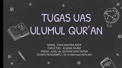 UAS ULUMUL QURAN DOSEN Dr H Akhmad Alim MA Diva Janitra Rafa