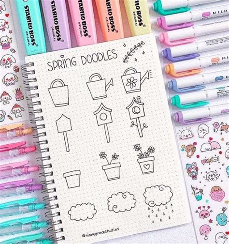 Easy Bullet Journal Doodles For Your Bujo Bullet Planner Ideas