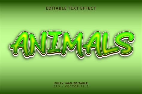 Premium Vector | Animals text effect