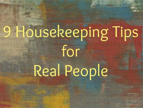 9 Housekeeping Tips for Normal People | How Was Your Day?