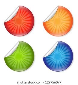 4 Color Labels Isolated On White Stock Illustration 129756077 | Shutterstock