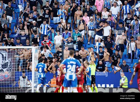 Barcelona Sep The Fans Cheering At The La Liga Match Between Rcd