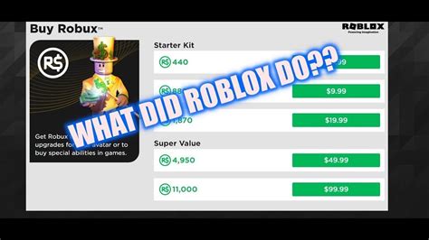 Roblox Has Changed The Robux Prices Youtube