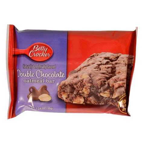 Betty Crocker Double Chocolate And Oatmeal Bars Whole Grain Individually