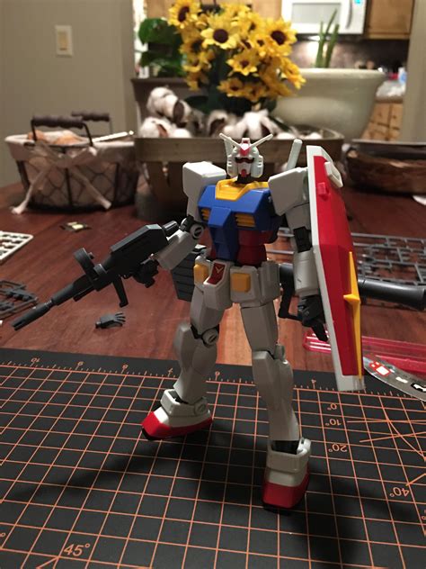 Finished My First Gunpla Today Which Was The Og Gundam Himself Rgunpla