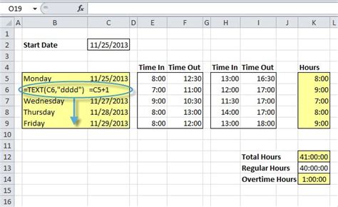 Time Sheet in Excel | Excel tutorials, Card templates free, English ...