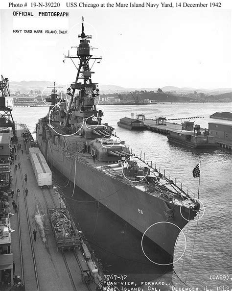 Uss Chicago Ca 29 At The Mare Island Navy Yard California 14