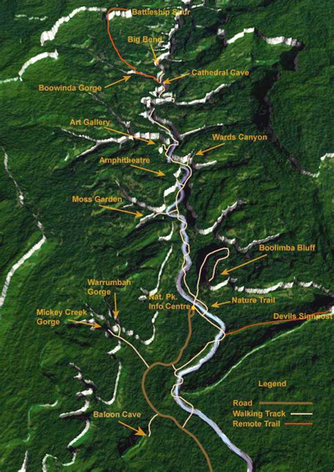 Carnarvon Gorge map.