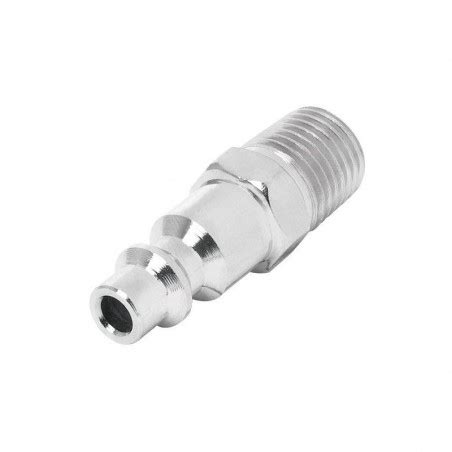 Conector Rapido De Acero Cromado Macho Cuerda 1 4 NPT CORAL MA 1 4P