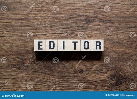 Editor Word Concept On Building Blocks Text Stock Image Image Of