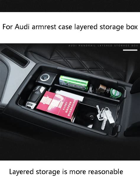 For Audi A3 A4l Q2l Special Central Control Armrest Box Storage Box Q3 Storage Box Q5 Interior