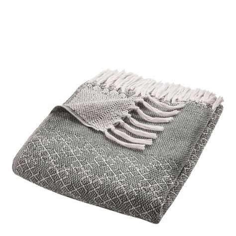 Woven Trellis 130x180cm Throw Warm Grey Brandalley