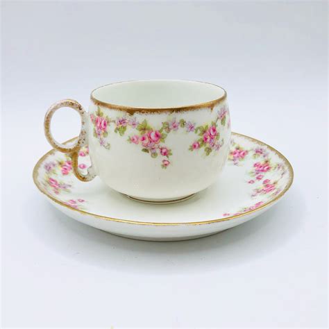 Vintage Limoges Bridal Wreath Teacup And Saucer Elite Works Etsy