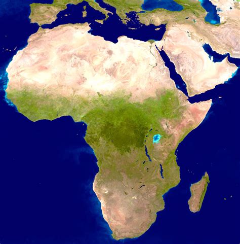 Large detailed satellite map of Africa | Africa | Mapsland | Maps of ...