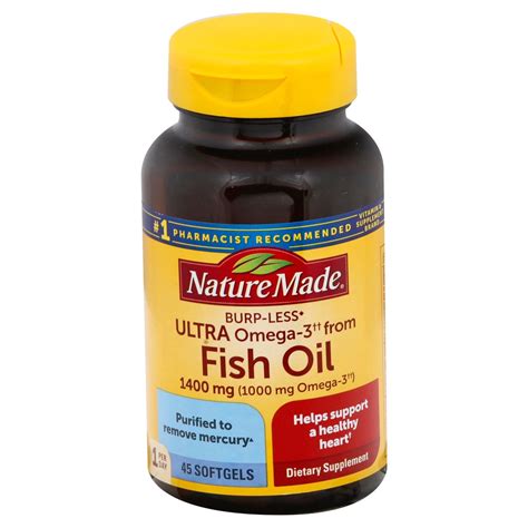 Nature Made Ultra Omega 3 Fish Oil 1400 Mg Softgels Shop Diet