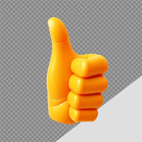 Premium PSD | Thumbs up emoji png isolated on transparent background