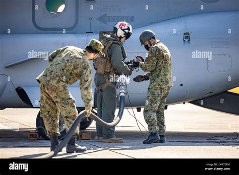 Ein Us Amerikanischer Marine Mit Marine Medium Tiltrotor Squadron Vmm