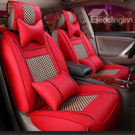 Super Luxurious Style Matching With Classic Color Ice Silk Car Seat Covers Car Seats Carseat