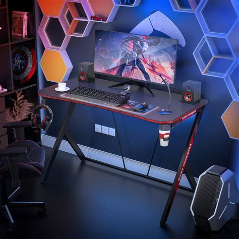 Ecoprsio 40 Inch Gaming Desk Gaming Computer Desk PC Computer Desk