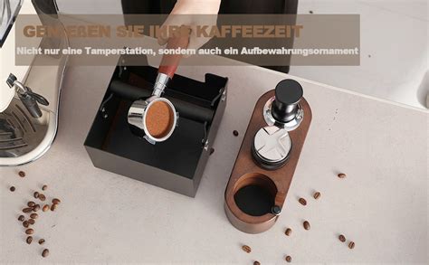 Espresso Tamper Holder Station Wooden Coffee Tamping Station