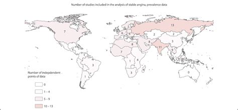 Number Of Included Studies Used For Stable Angina Pectoris Prevalence