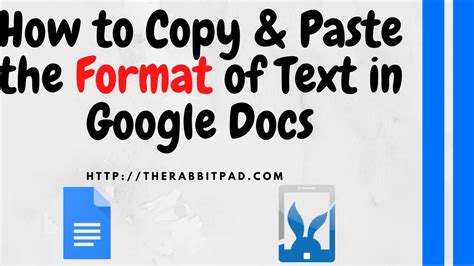 How To Copy Formatting In Google Docs Youtube