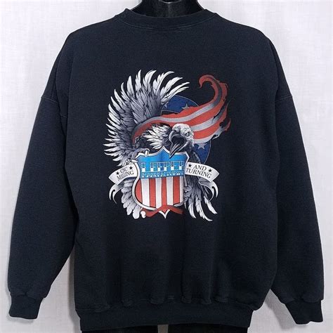 Vintage Bald Eagle American Flag Men's Sweatshirt | Shop THRILLING