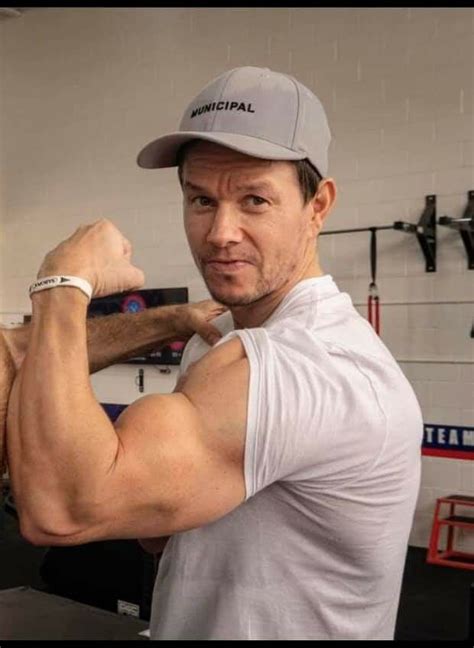 Mark Wahlberg Flexing Biceps