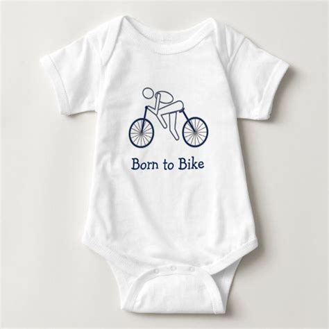 Cycling Cyclist Sport Bike Race Born To Bike Baby Bodysuit Baby