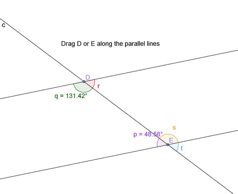 Geometric Relations Angles Made By Transversal Math For Teaching