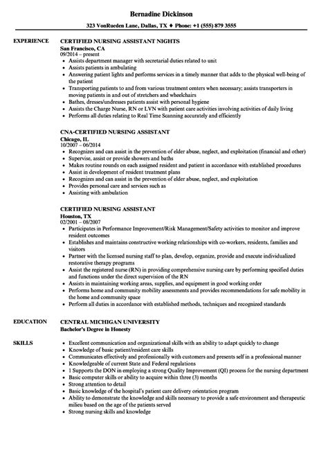 Sample Resume For Nursing Assistant Position Writing A Winning CNA