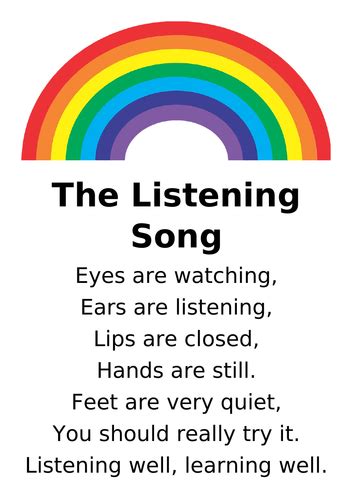 The Listening Song Teaching Resources