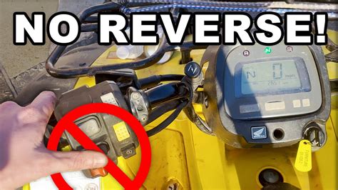 Reverse Fix Honda Rancher Es Neutral Switch Replacement Youtube