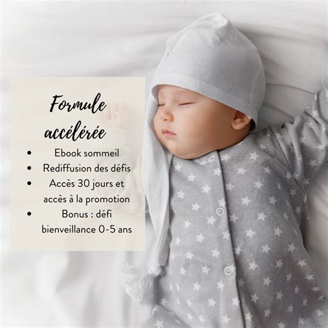 Défi sommeil 0 18 mois Formule accélérée Bulles et pirouettes