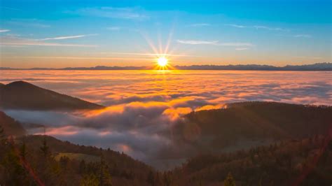 Sunrise Time Lapse Mountain Views Of The Rising Sun YouTube