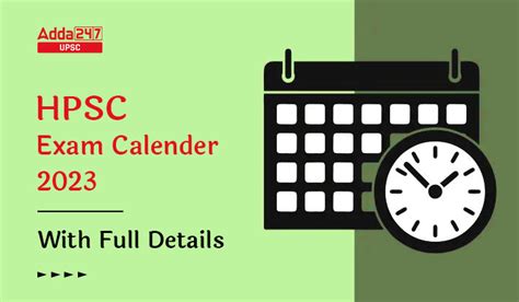 Hpsc Exam Calendar Post Wise Date Schedule