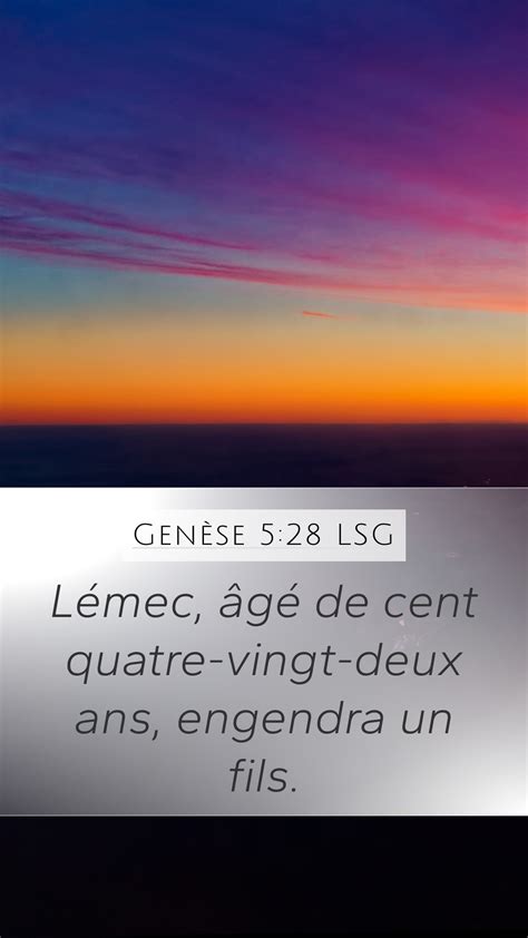 Genèse 5 28 LSG Mobile Phone Wallpaper Lémec âgé de cent quatre