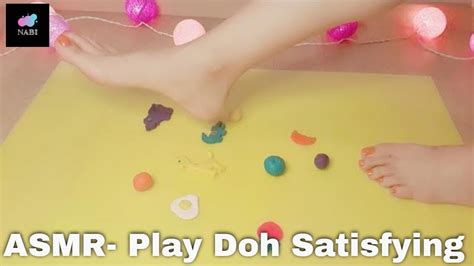 Asmr Barefoot Foot Crush Satisfying With Play Doh 플레이도우 찰흙밟기