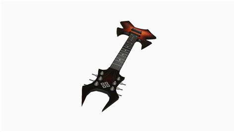 Warlock Electric Guitar 07 - Dark Wood 3D Model by gsommer