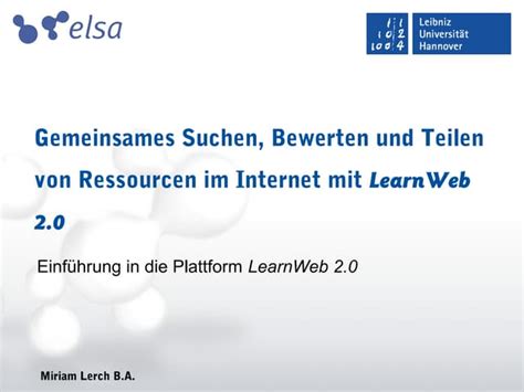 Einführung In Learnweb 20 Ppt