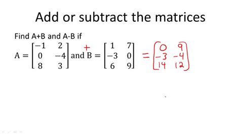 Matrix Addition And Scalar Multiplication