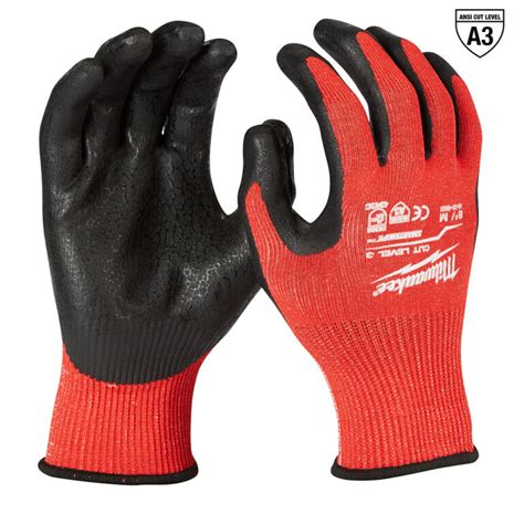 48 22 8931 GUANTES ANTICORTE NIVEL 3 BAÑADOS EN NITRILO M RedTool