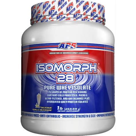 Whey Protein Isomorph 28 Pure Whey Isolate Vanilla Milkshake 2 LB By APS