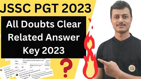 Jssc Pgt Doubt Session 2023 Jssc Pgt Response Sheet 2023 Jssc Pgt