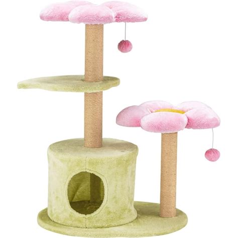 Flower Cat Tree 38 Cat Tower With Scratching Post Cute Cat Condo