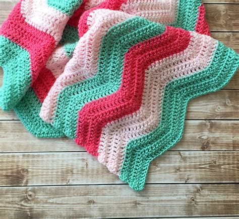 Chevron Baby Blanketripple Pattern Crochet By Mamamegsyarnshoppe