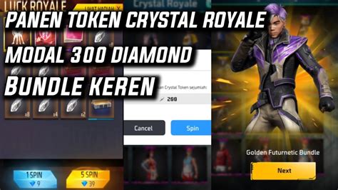 Spin Bundle CRYSTAL ROYALE Emot Bucin Terbaru Modal 300 Dm Free Fire