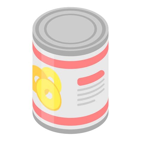 Premium Vector Pineapple Tin Can Icon Isometric Of Pineapple Tin Can