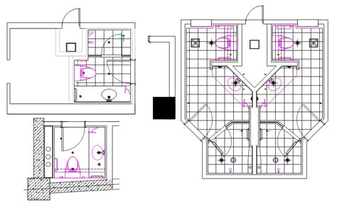 Master Bathroom Plan Autocad File Cadbull