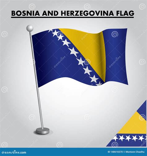 Bandeira Nacional Da Bandeira De B Snia E De Herzegovina De B Snia E De